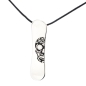 Preview: Silver+Surf Silber Schmuck Snowboard Gr L Skull