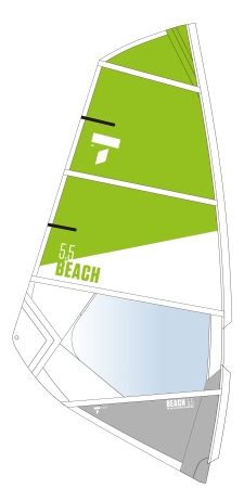 Windsurfsegel TAHE BEACH 5,5qm KOMPLETTRIGG