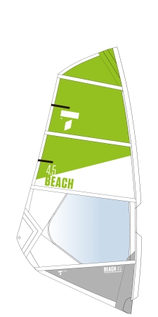 Windsurfsegel TAHE BEACH 4,5qm KOMPLETTRIGG