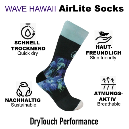 WAVE HAWAII AirLite DryTouch Socks D10 