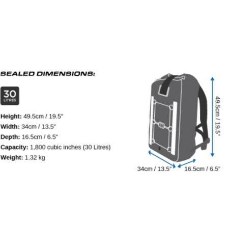 OverBoard wasserdichter Rucksack Pro 30 L Schw