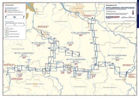 Binnenkarten Mittellandkanal und Mittelweser Atlas 6