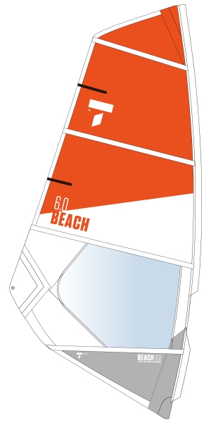 Windsurfsegel TAHE BEACH 6,0qm KOMPLETTRIGG