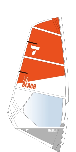 Windsurfsegel TAHE BEACH 5,0qm KOMPLETTRIGG