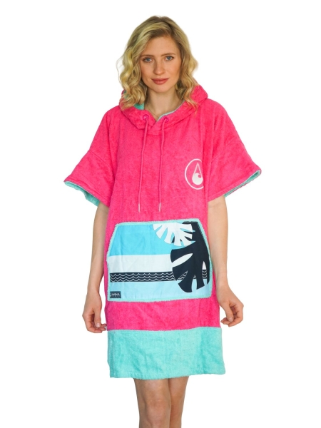 WAVE HAWAII Poncho Pink Wave