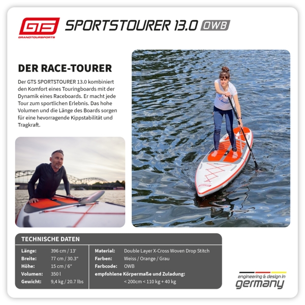 SUP Board GTS SPORTSTOURER 13.0 OWB