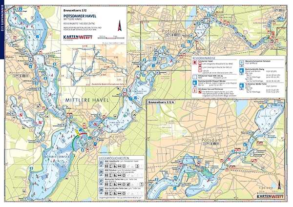 Binnenkarten 3.11 / 3.12 Sacrow-Paretzer-Kanal / Potsdamer Havel