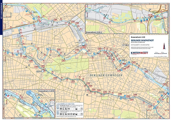 Binnenkarten 3.19 / 3.20 Berliner Spree & Kanäle / Berliner Innenstadt