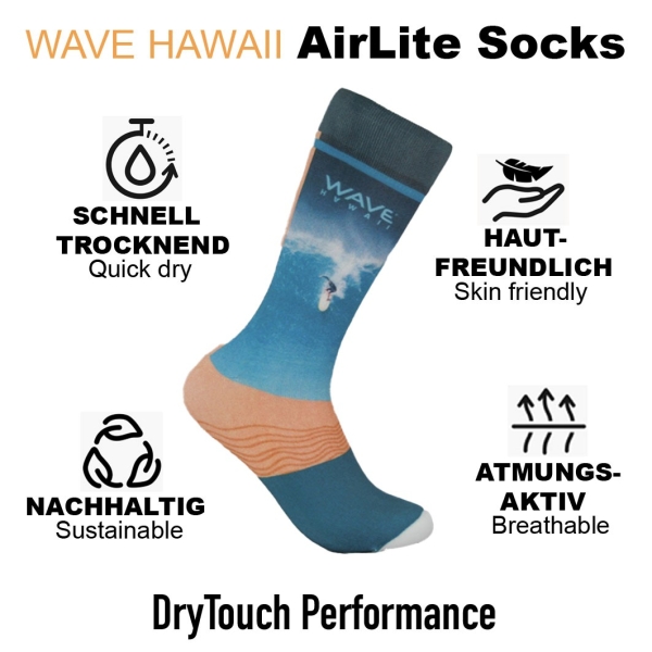 WAVE HAWAII AirLite DryTouch Socks D3