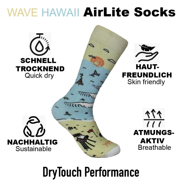 WAVE HAWAII AirLite DryTouch Socks D2