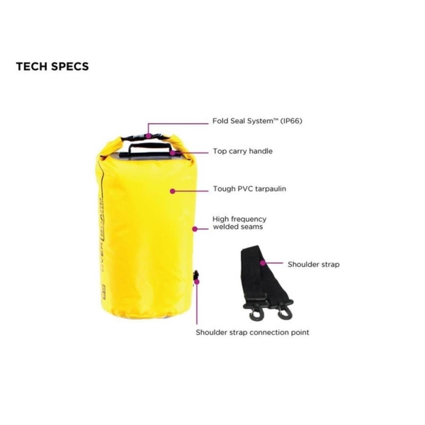 OverBoard wasserdichter Packsack 5 Liter Gelb