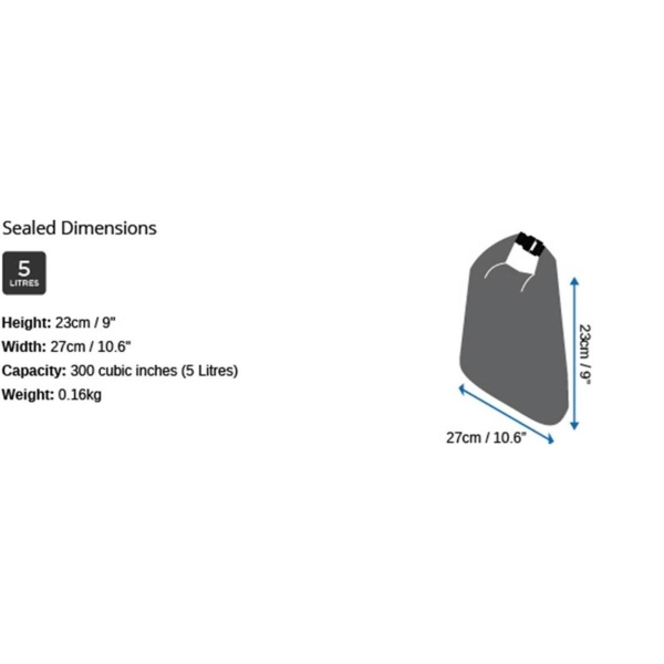 OverBoard wasserdichte Tasche 5 Liter Gelb OverBoard wasserdichte Tasche 5 Liter Gelb