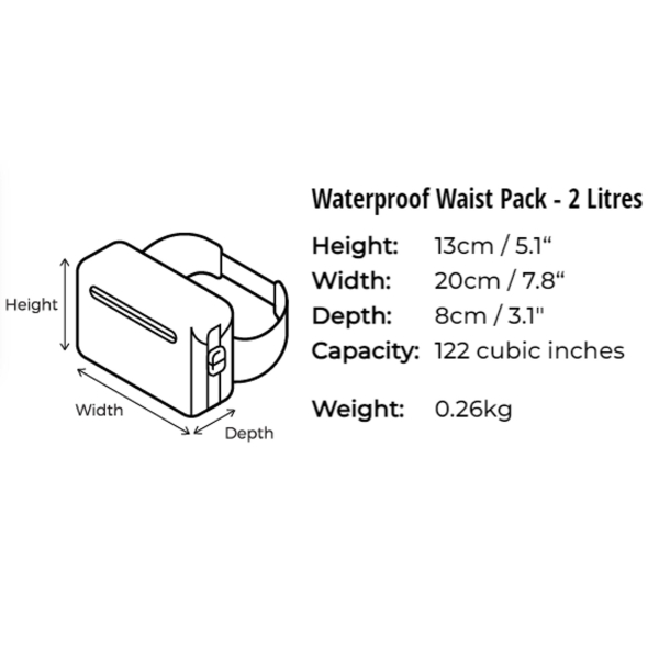 OverBoard wasserdichte Hüfttasche LIGHT 2 L Gelb