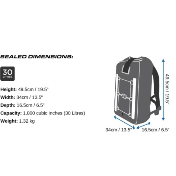 OverBoard wasserdichter Rucksack Pro 30 L Schwarz OverBoard wasserdichter Rucksack Pro 30 L Schwarz