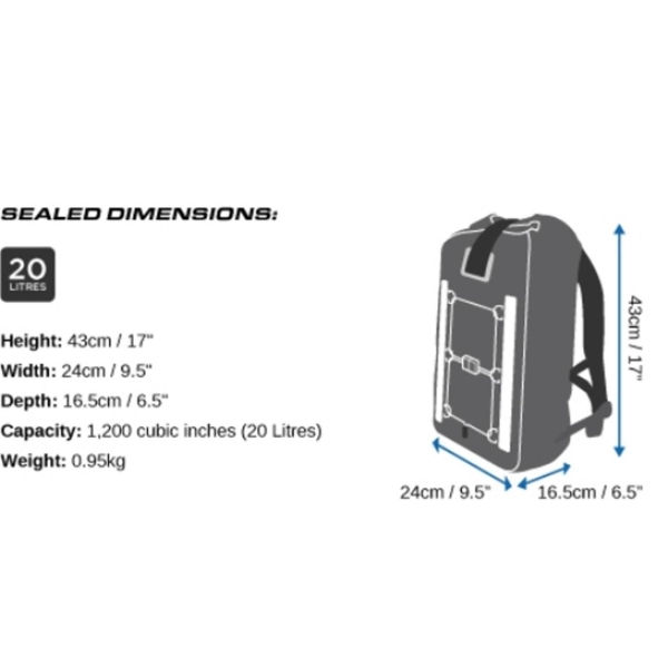OverBoard wasserdichter Rucksack Pro-Vis 20 Lit Or OverBoard wasserdichter Rucksack Pro-Vis 20 Lit Or