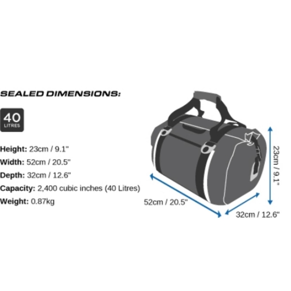 OverBoard wasserdichte Duffel Bag 40 Liter Schwarz OverBoard wasserdichte Duffel Bag 40 Liter Schwarz