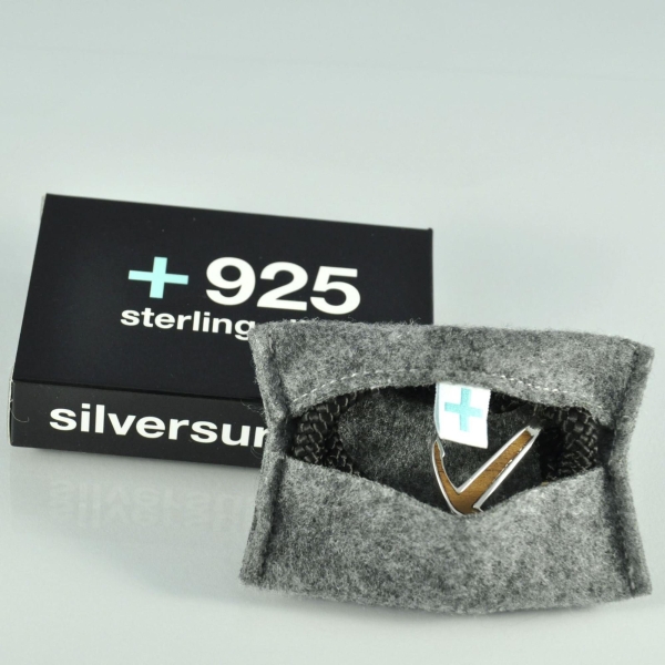 Silver+Surf Silber Schmuck Anker Gr L vergoldet