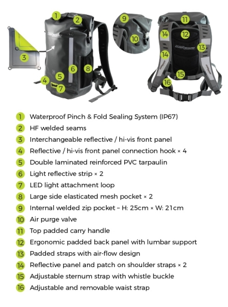 OverBoard wasserdichter Bike Rucksack VeloDry 20 L OverBoard wasserdichter Bike Rucksack VeloDry 20 L