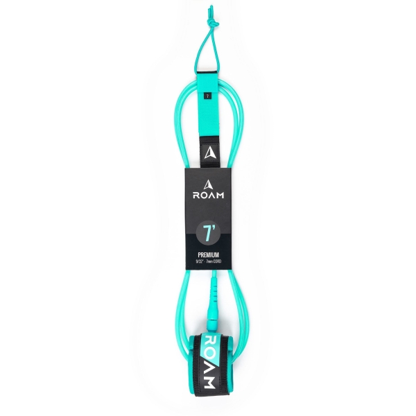 ROAM Surfboard Leash Premium 7.0 215cm 7mm Grün