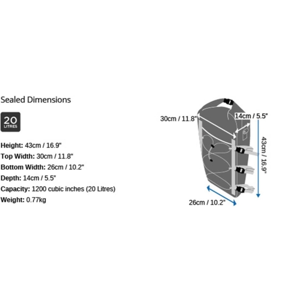 OverBoard wasserdichte SUP Kajak Tasche 20 L Grün
