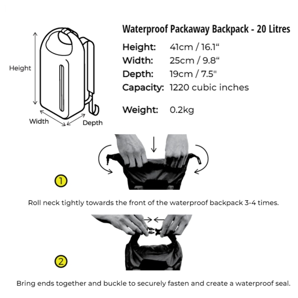 OverBoard wasserdicht Platzspar Rucksack 20 L Rot OverBoard wasserdicht Platzspar Rucksack 20 L Rot