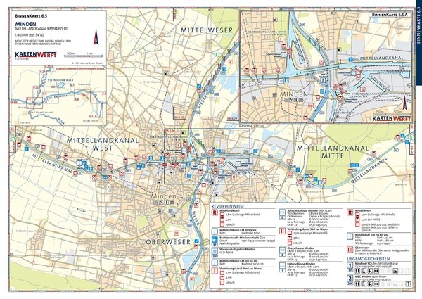 Binnenkarten Mittellandkanal und Mittelweser Atlas 6