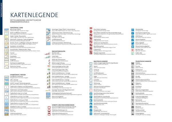 Binnenkarten Mittellandkanal und Mittelweser Atlas 6