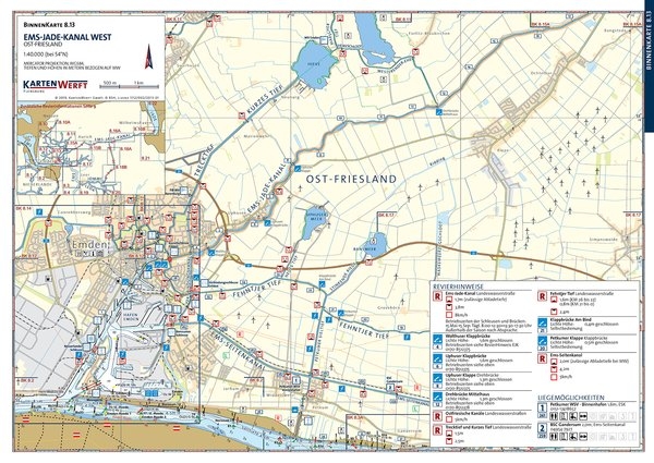 Binnenkarten Ems und Friesland Atlas 8